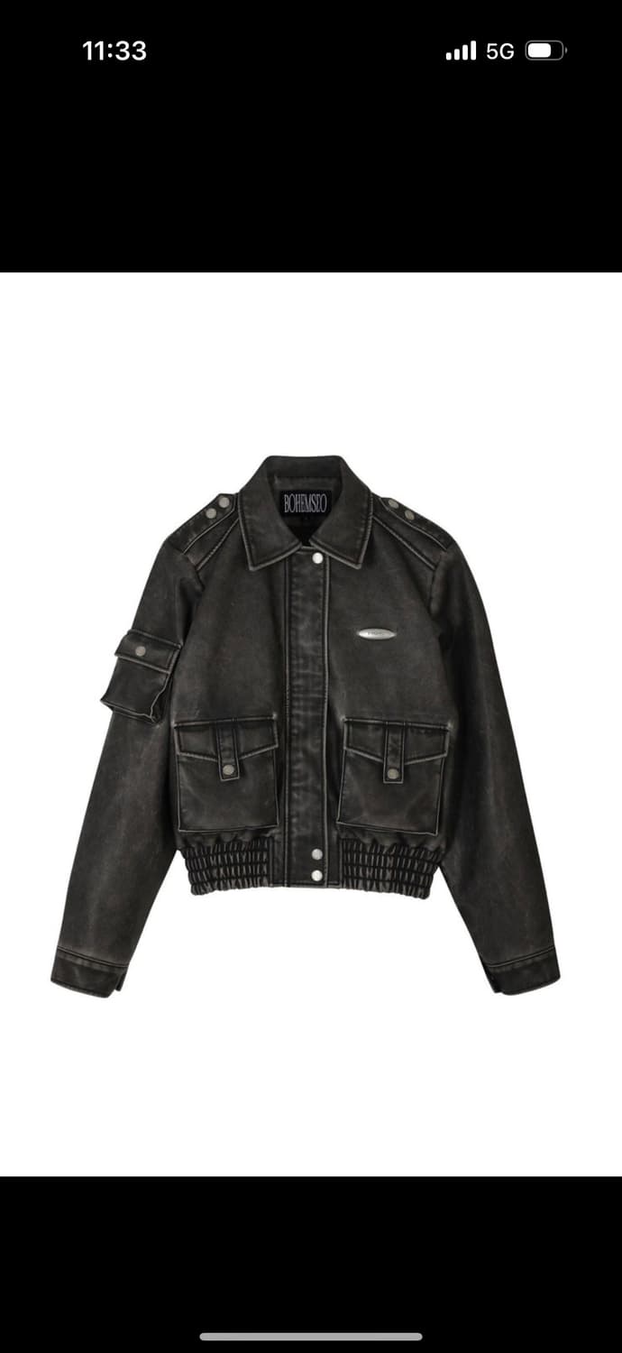 보헤미안서울 LEATHER BOMBER JUMPER 상품이미지1