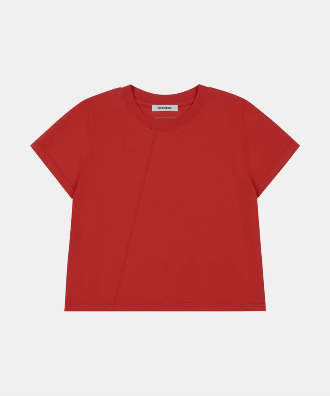 오헤시오 반팔 DOT LABEL T-SHIRT, RED 상품이미지1