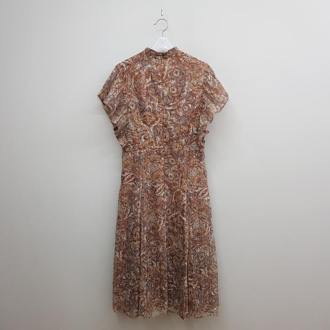 모조에스핀 2021 페이즐리 러플 플리츠 원피스 M사이즈 상품이미지5