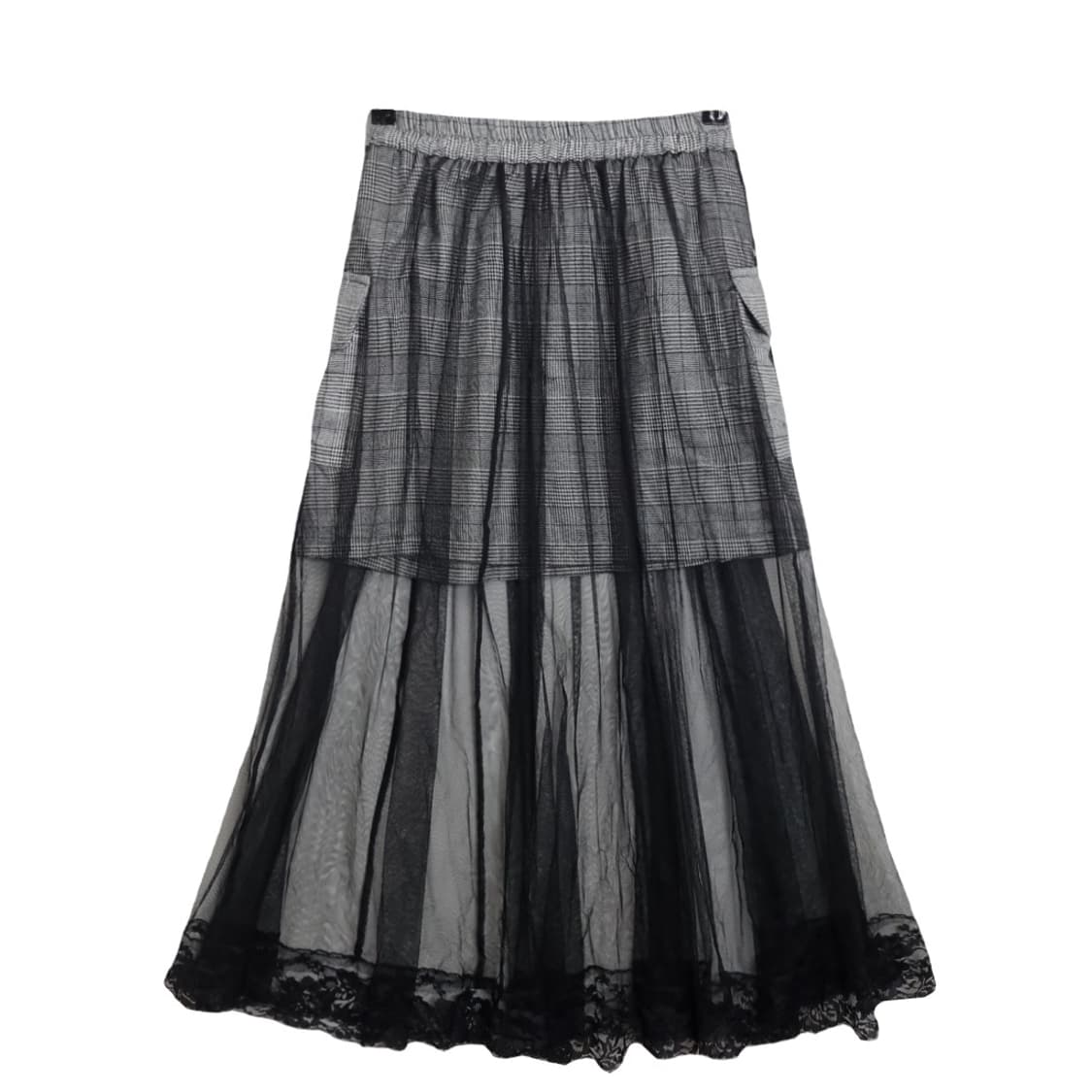 JPN 체크 레이어드 스커트  상품이미지2