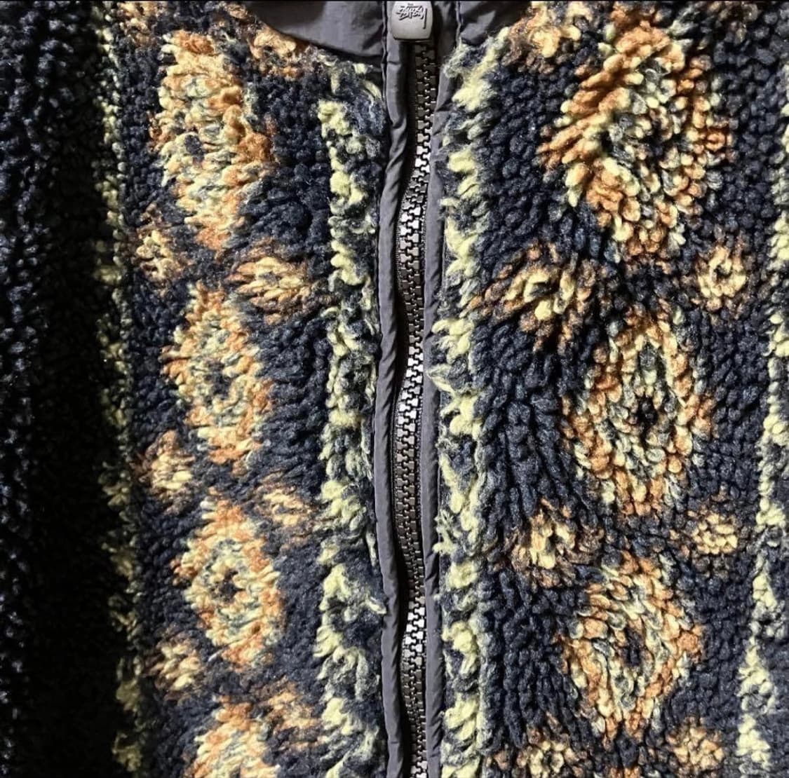 스투시 x 리마 자카드 쉐르파 자켓 블랙 상품이미지3