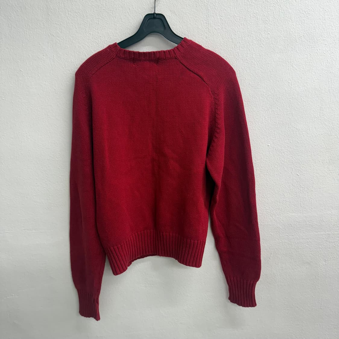 폴로 랄프로렌 레드 스몰 포니 로고 니트 L 상품이미지3