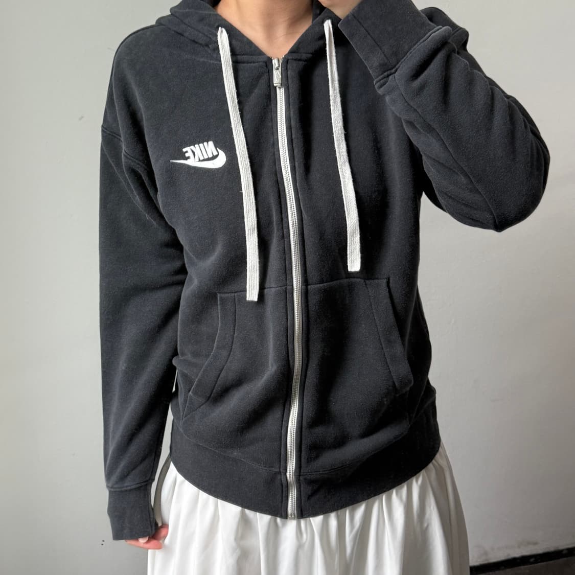 [M] 나이키 블랙 후드집업 상품이미지2