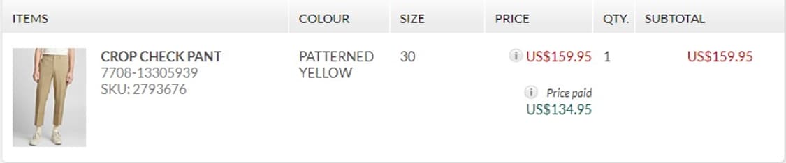 우영미 체크 턴업 팬츠 30 상품이미지5
