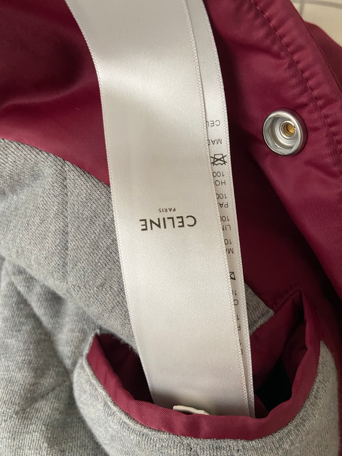 셀린느 나일론 오버핏 칼리지 바시티 자켓 사이즈 48 상품이미지6