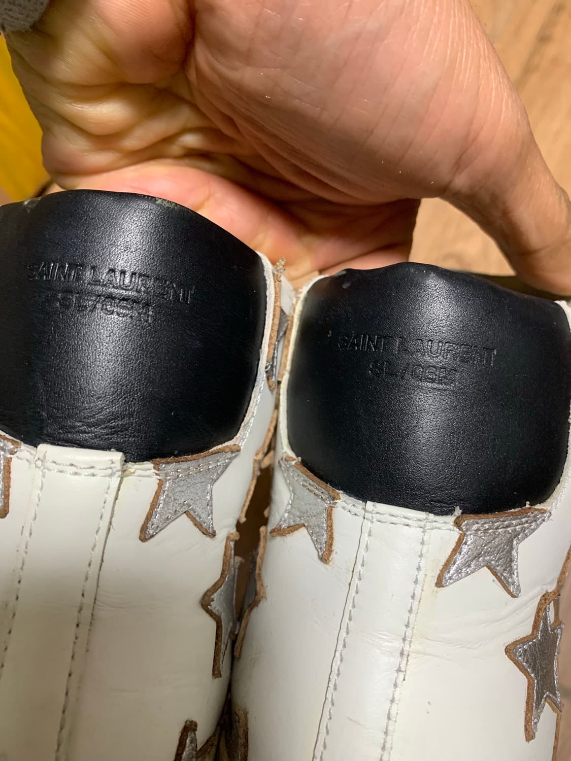 생로랑 스타 패치 화이트 스니커즈 (38) (240) 상품이미지6