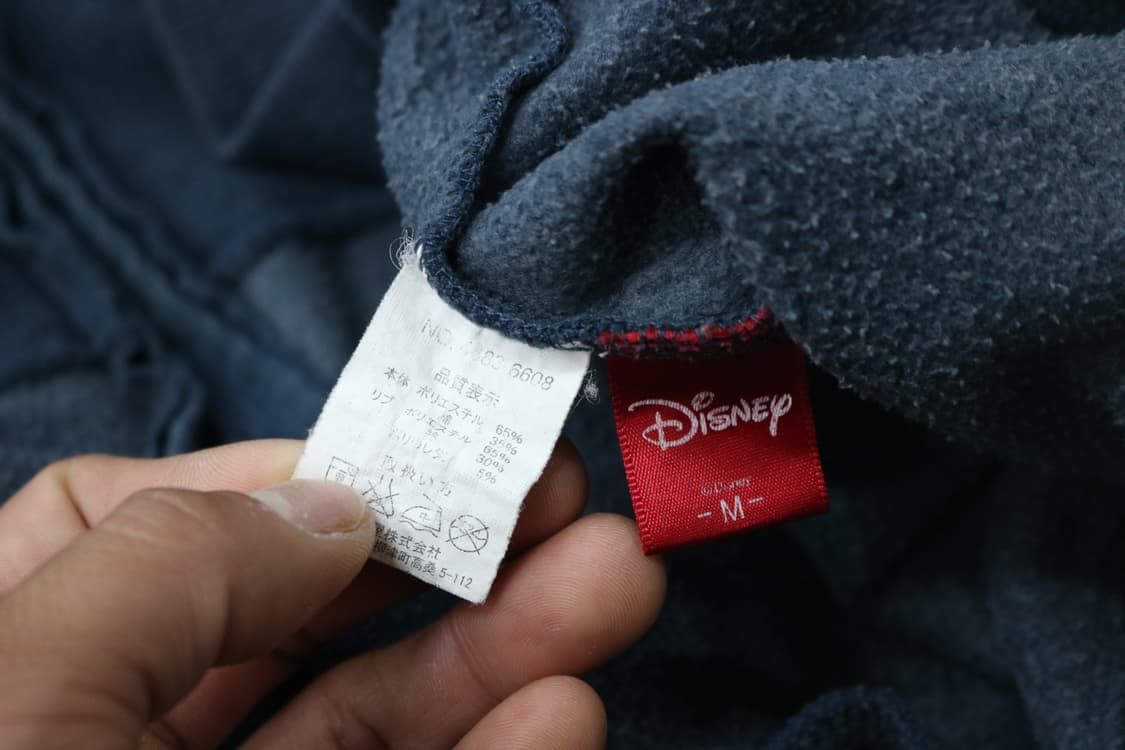 Disney 디즈니 빈티지 미키 마우스 백로고 네이비 후드 집업 (M) 상품이미지9