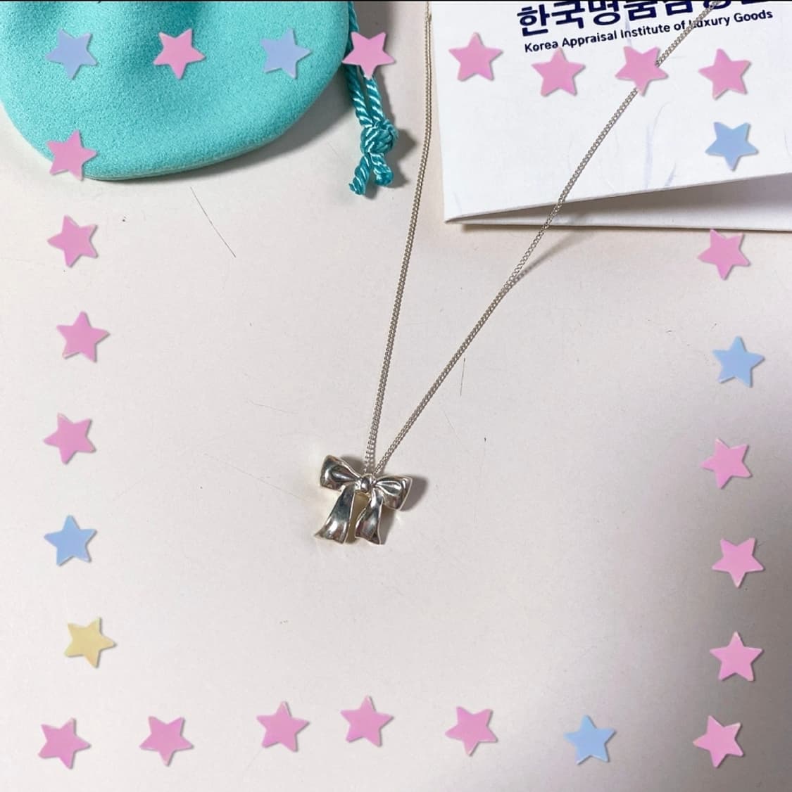티파니 한정판 리본 목걸이 상품이미지2