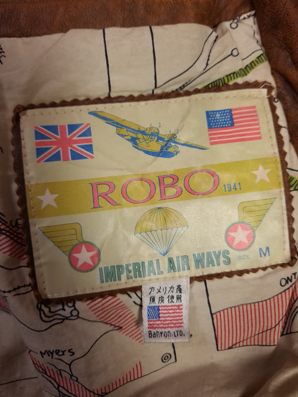 오리지날 80's ROBO 리얼레더 밀리터리 항공자켓 상품이미지5