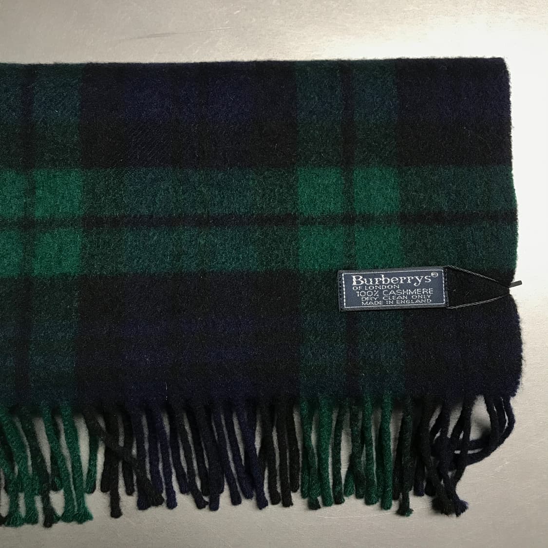 버버리 정품 캐시미어 머플러 그린 상품이미지3