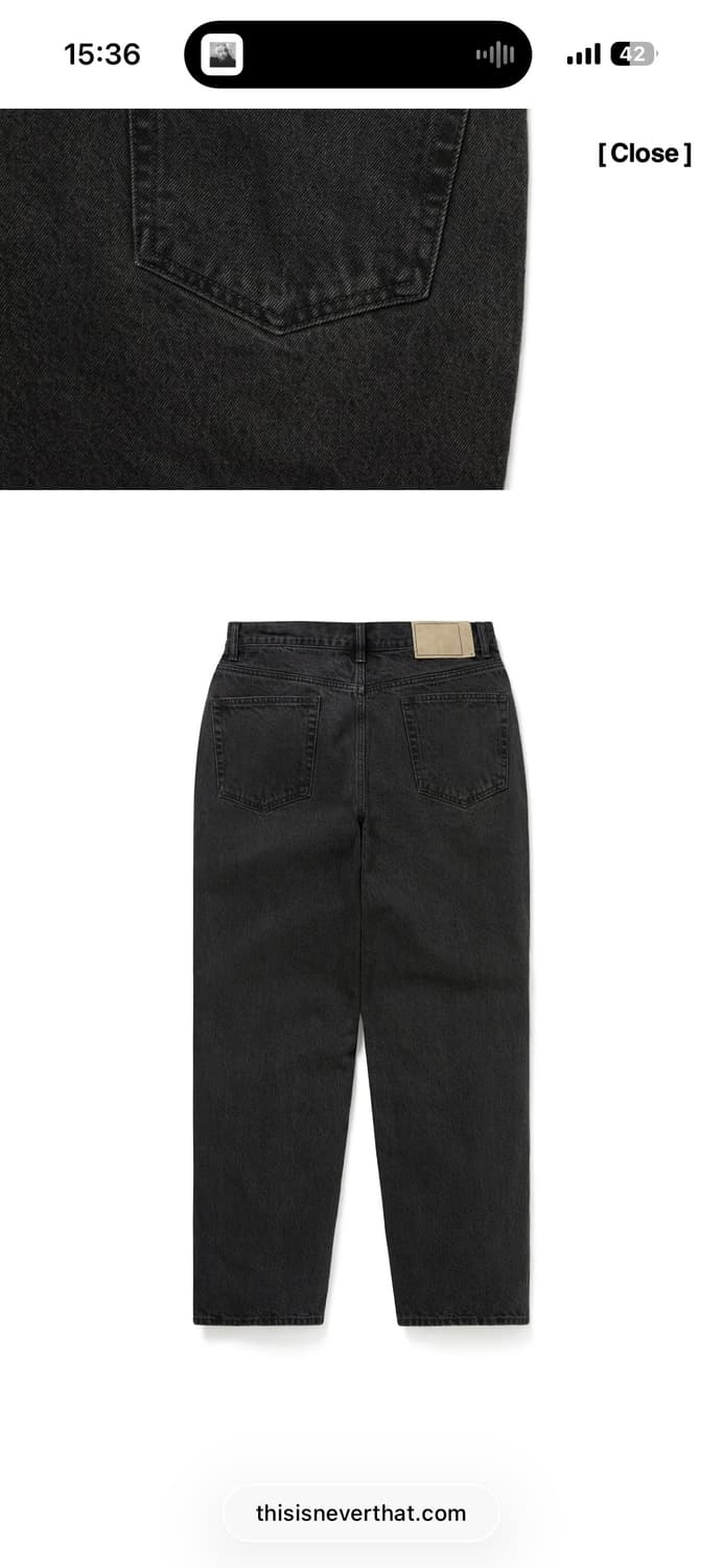 디스이즈네버댓 레귤러진 블랙(L) 상품이미지3