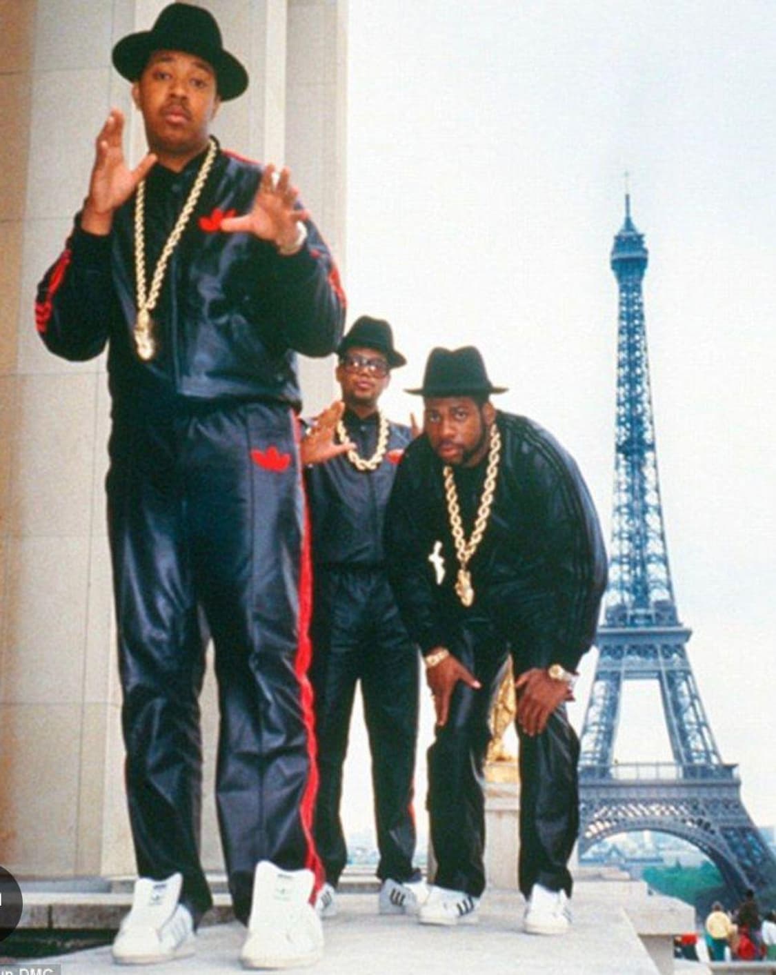 80s Adidas RUN DMC 레더 트랙팬츠 상품이미지1