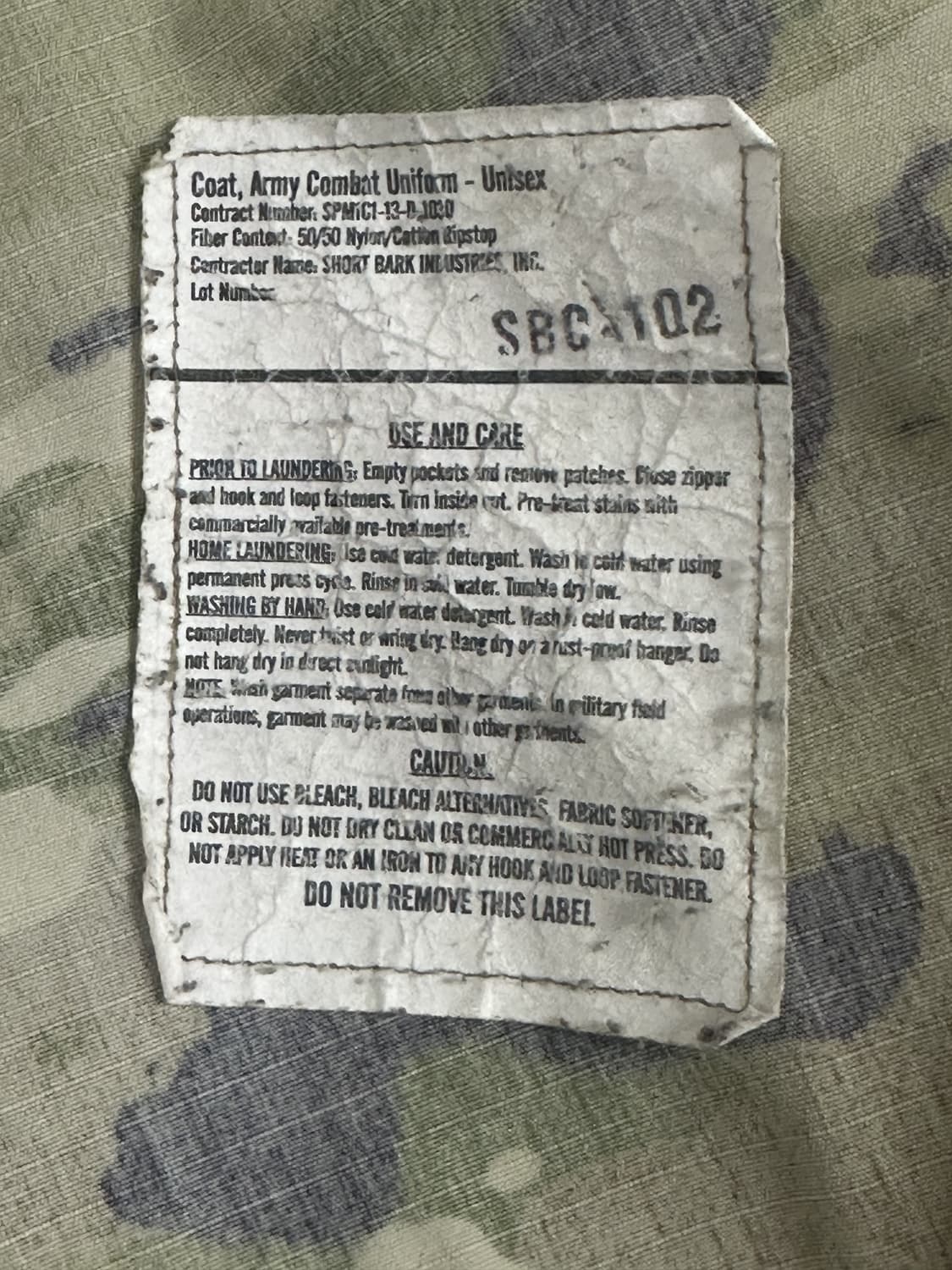 미군 OCP 멀티캠 전투복 상의 (M/L) (L) 상품이미지9