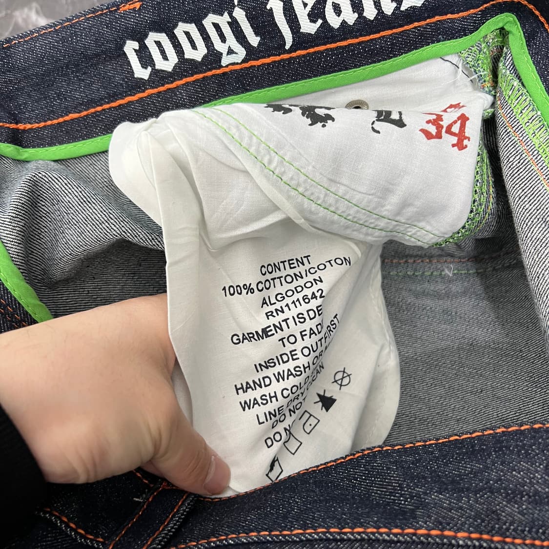 COOGI 쿠지 오리지널 자수 와이드 데님 팬츠 상품이미지8