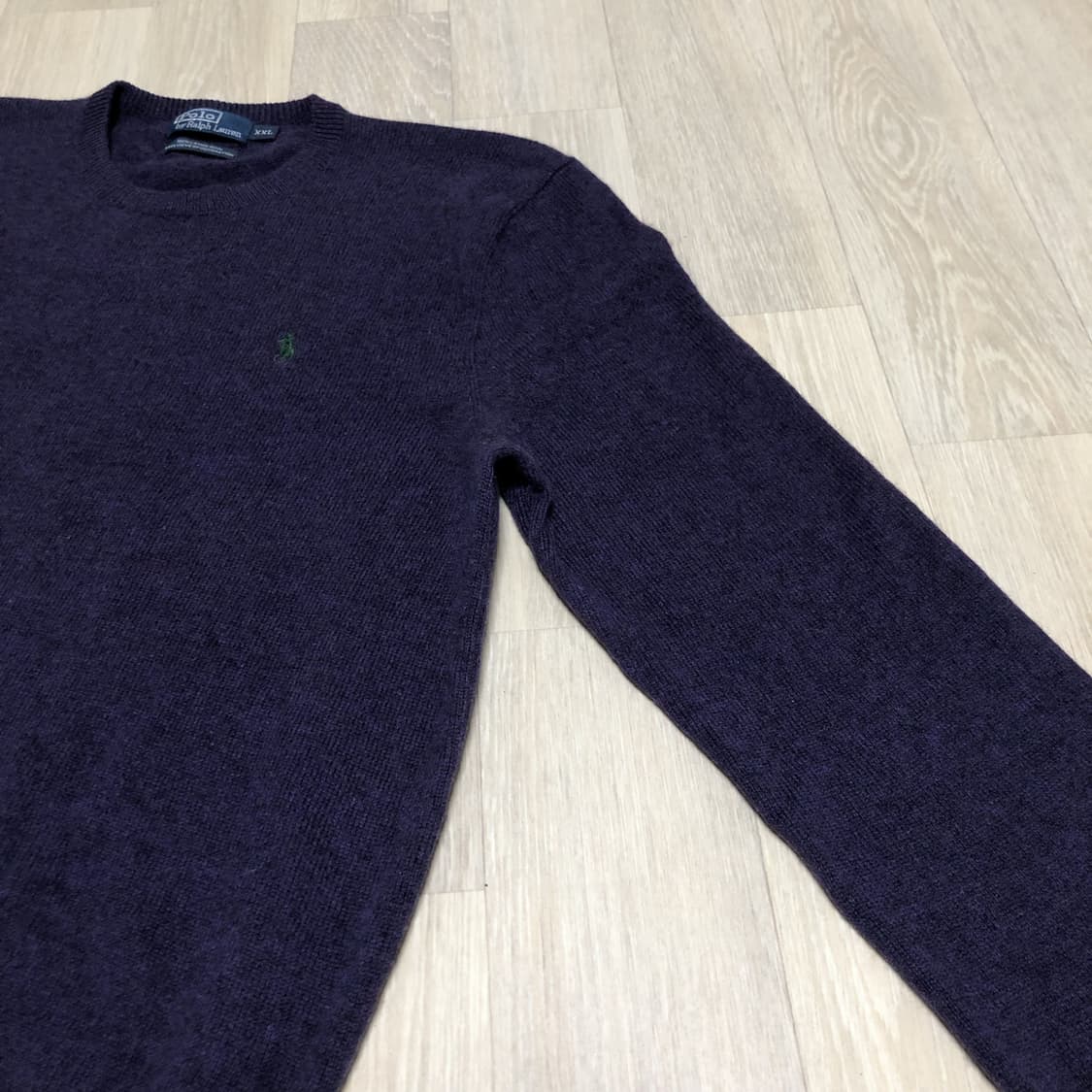 (XL) 폴로 랄프로렌 POLO 램스울 퍼플 라운드 니트 폴로니트 상품이미지4