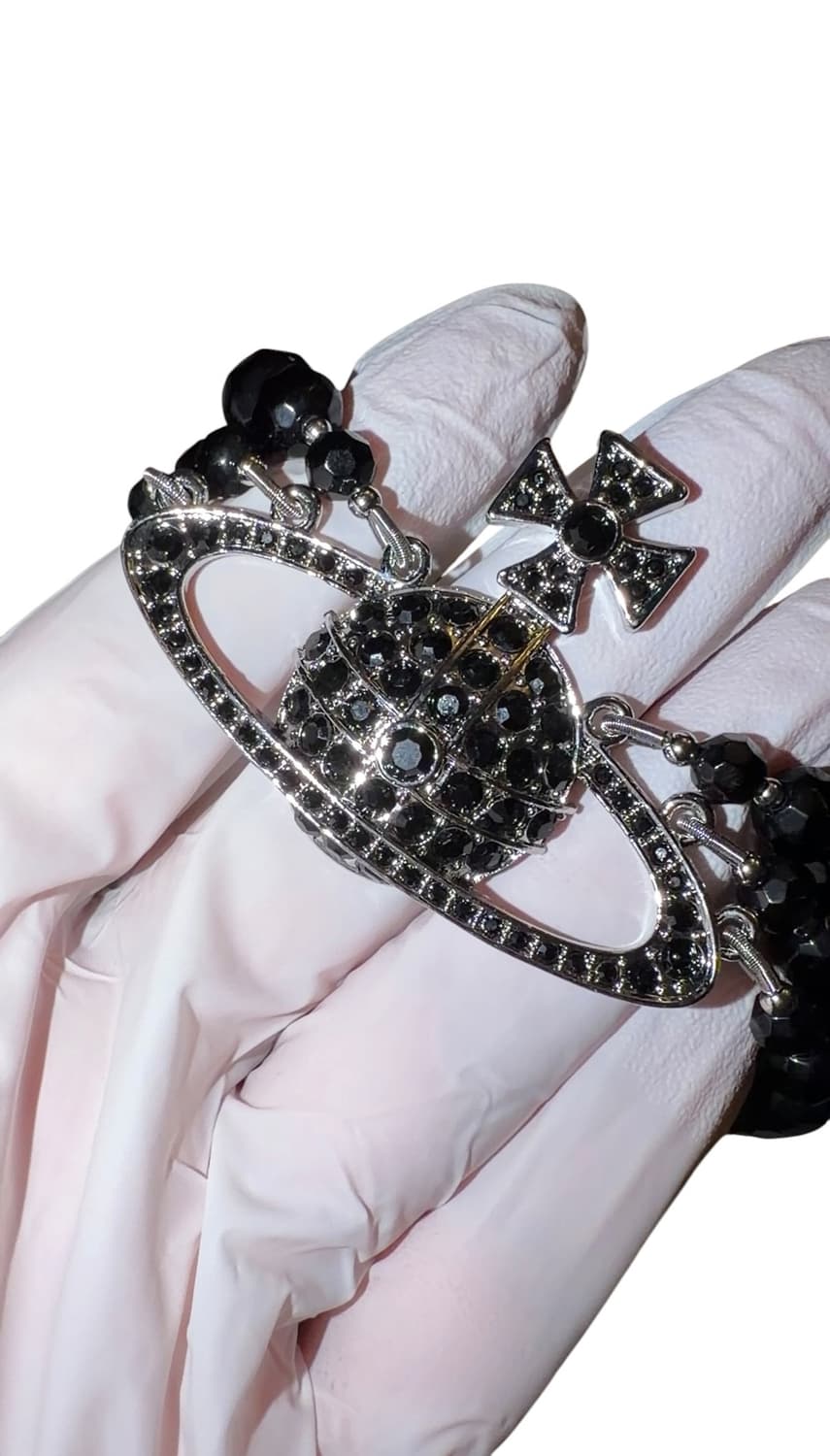 VIVIENNEWESTWOOD BLACK THREE ROW CHOKER 상품이미지1