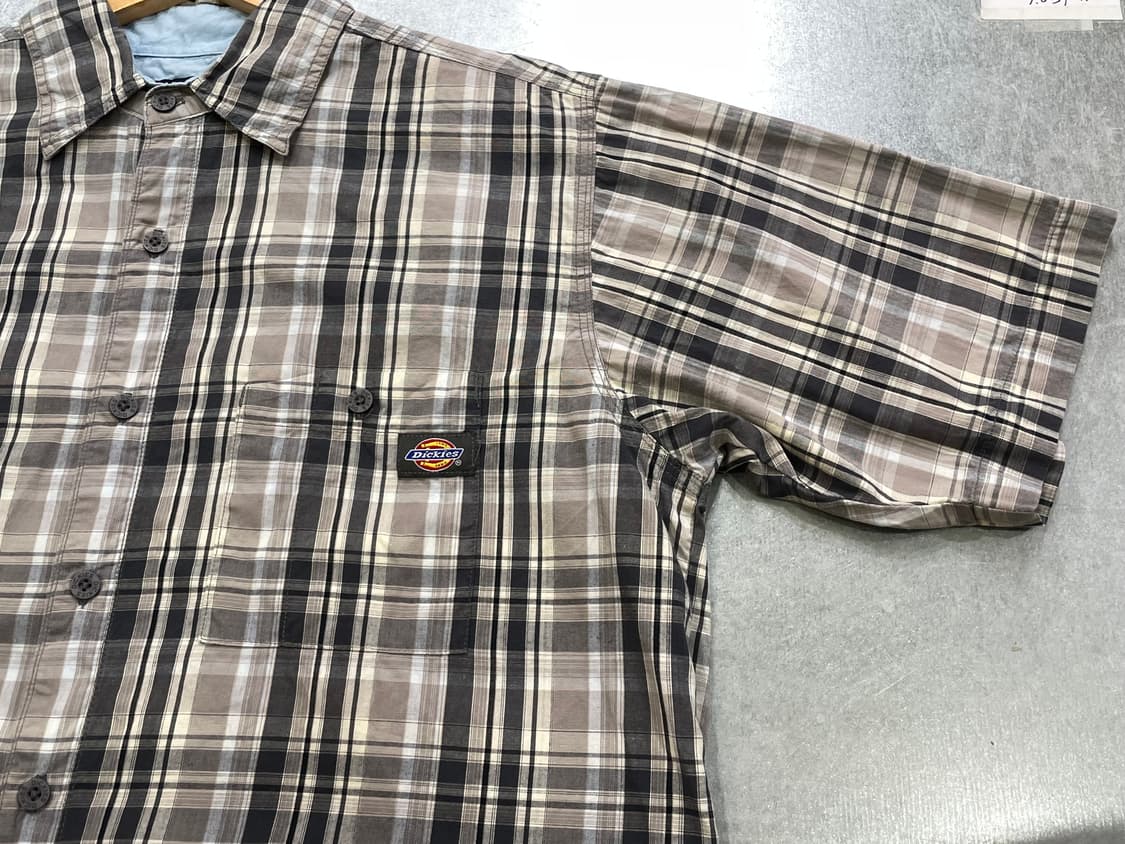 (L) Dickies 디키즈 체크 반팔 셔츠 상품이미지8