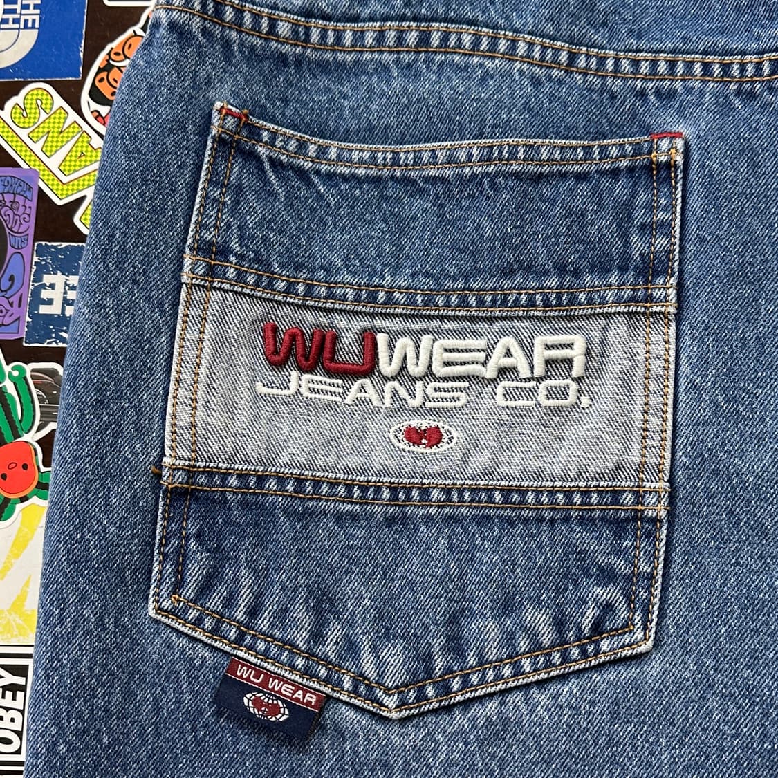 90s Wu wear 우 웨어 우탱클랜 데님 팬츠 36 상품이미지4