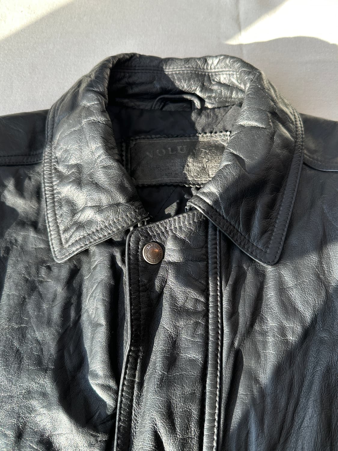 JPN 90s 소가죽 레더 자켓 L 상품이미지10