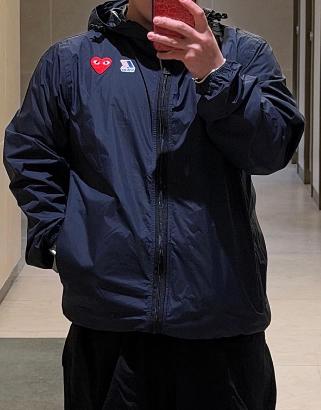 꼼데가르송 까웨 바람막이 네이비 S 상품이미지1