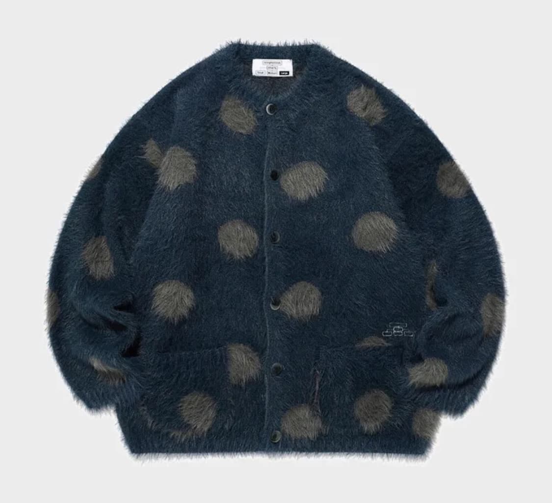 나이스고스트클럽 ffats dot cardigan navy 상품이미지1