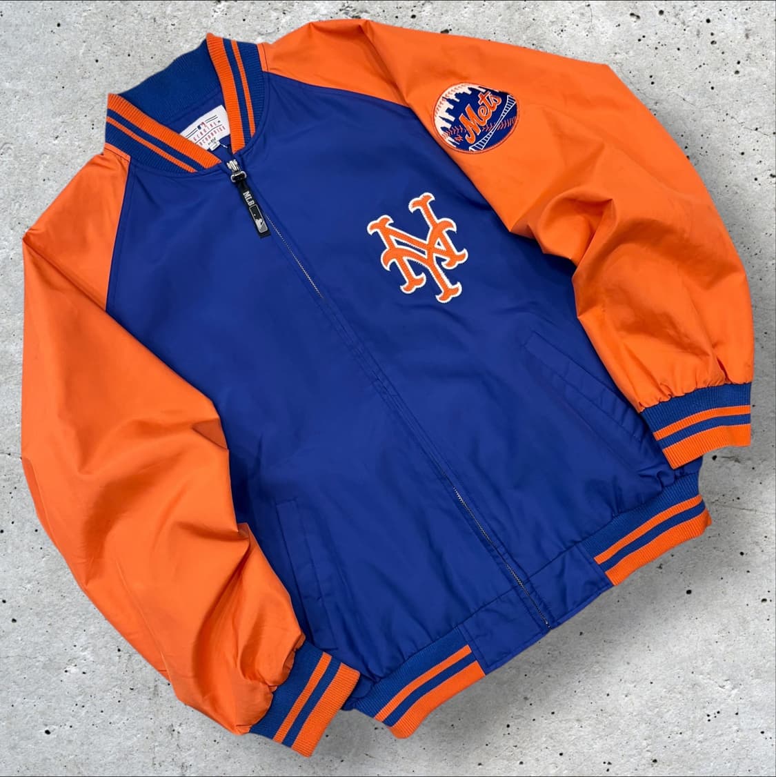 [105] MLB 뉴욕 메츠 블루종 자켓 오렌지 배색 B685 상품이미지1