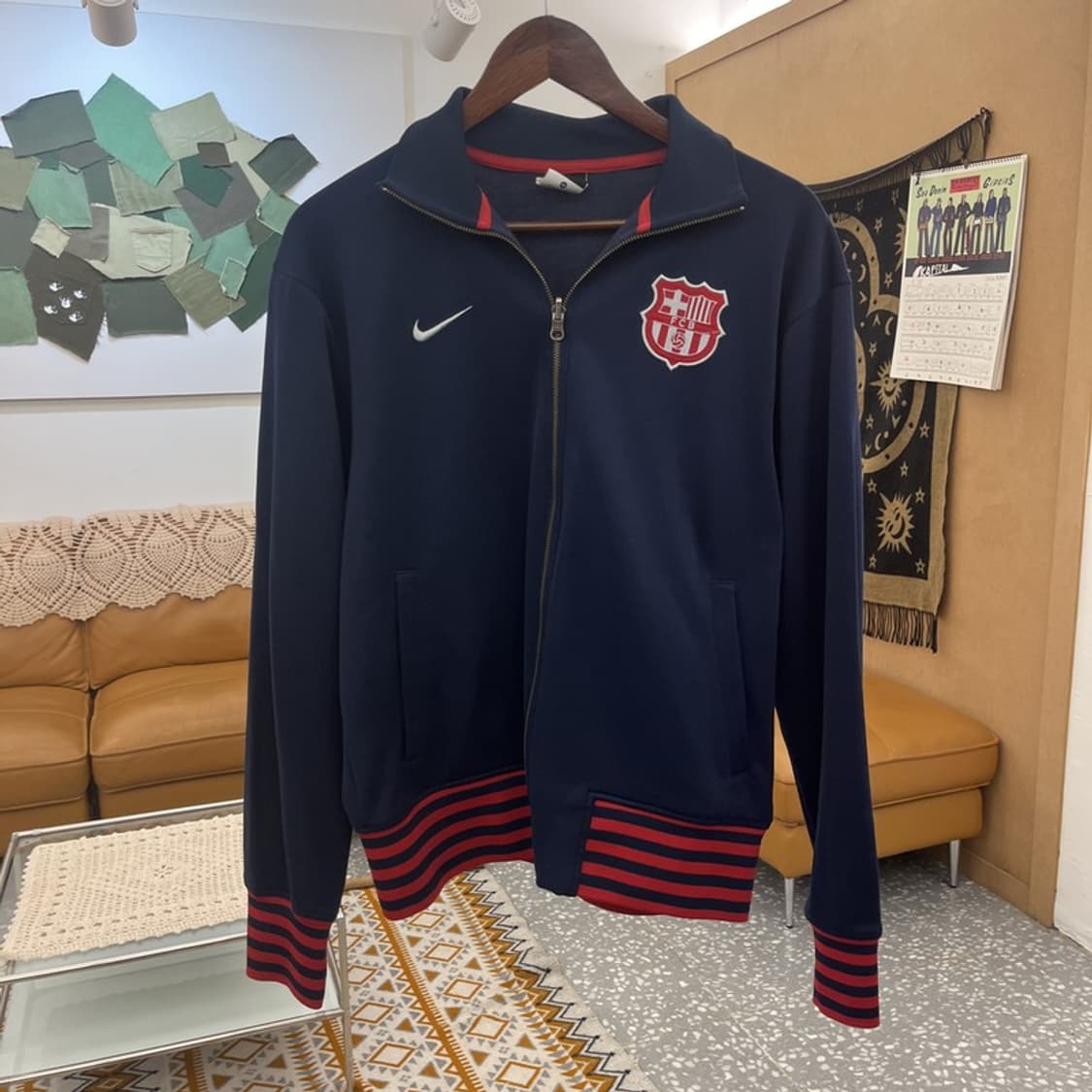 나이키 올드스쿨 레트로 바르셀로나 유니폼 져지 집업 M C10791 상품이미지3