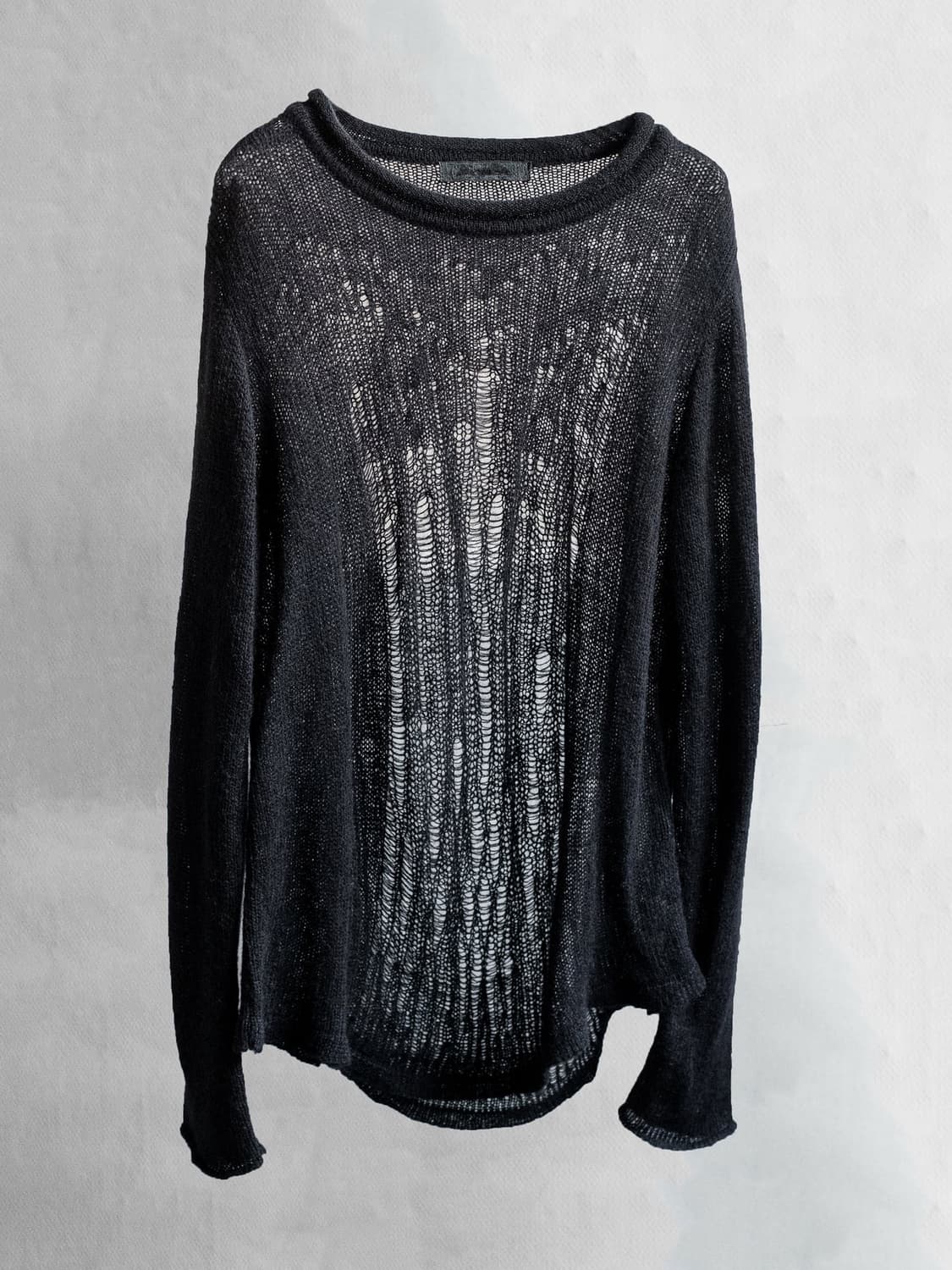 블랙멀 distressed mohair knit / black 상품이미지4