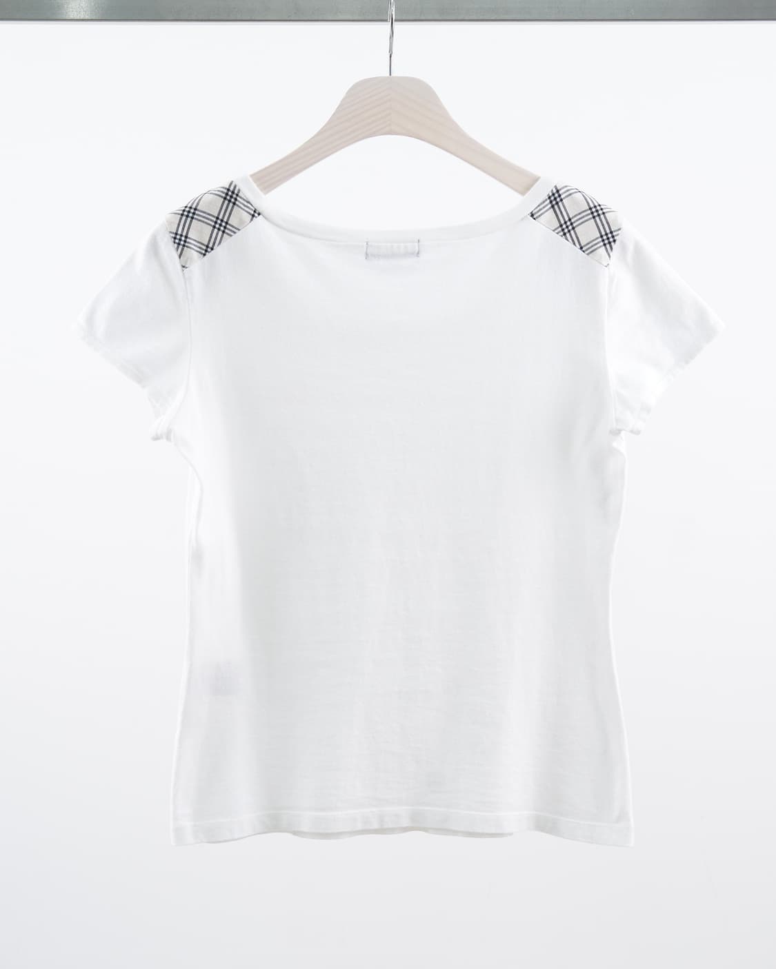 Burberry 블루라벨 노바체크 핑크 로고 반팔티 상품이미지4