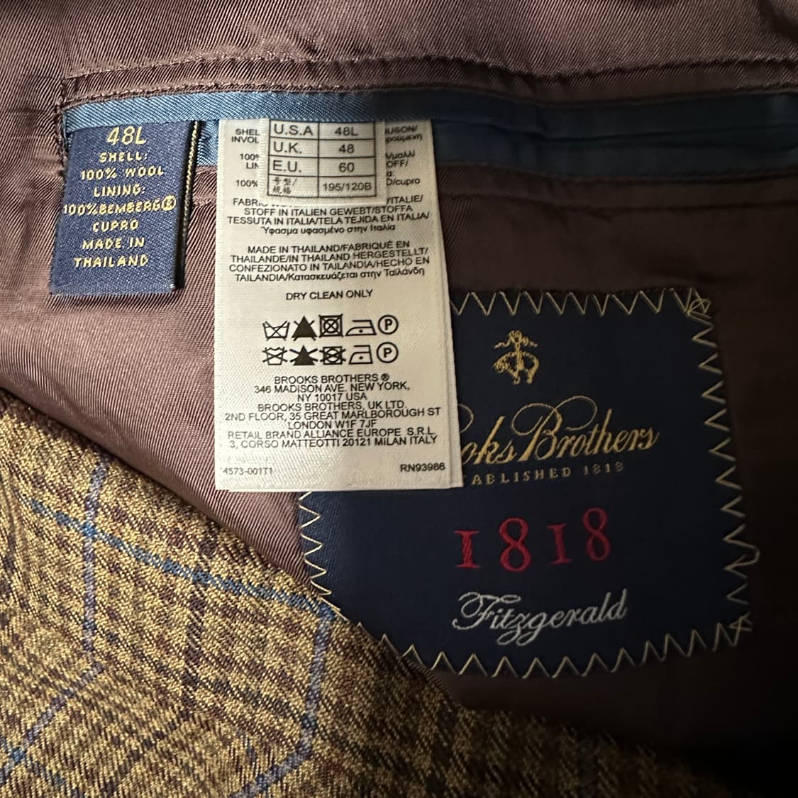 BROOKS BROTHERS wool check blazer 상품이미지2