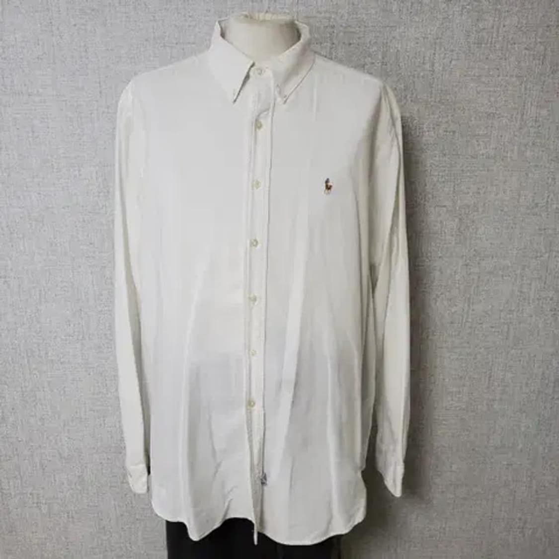 XL 폴로 랄프로렌 화이트 셔츠. (cx220) 상품이미지3