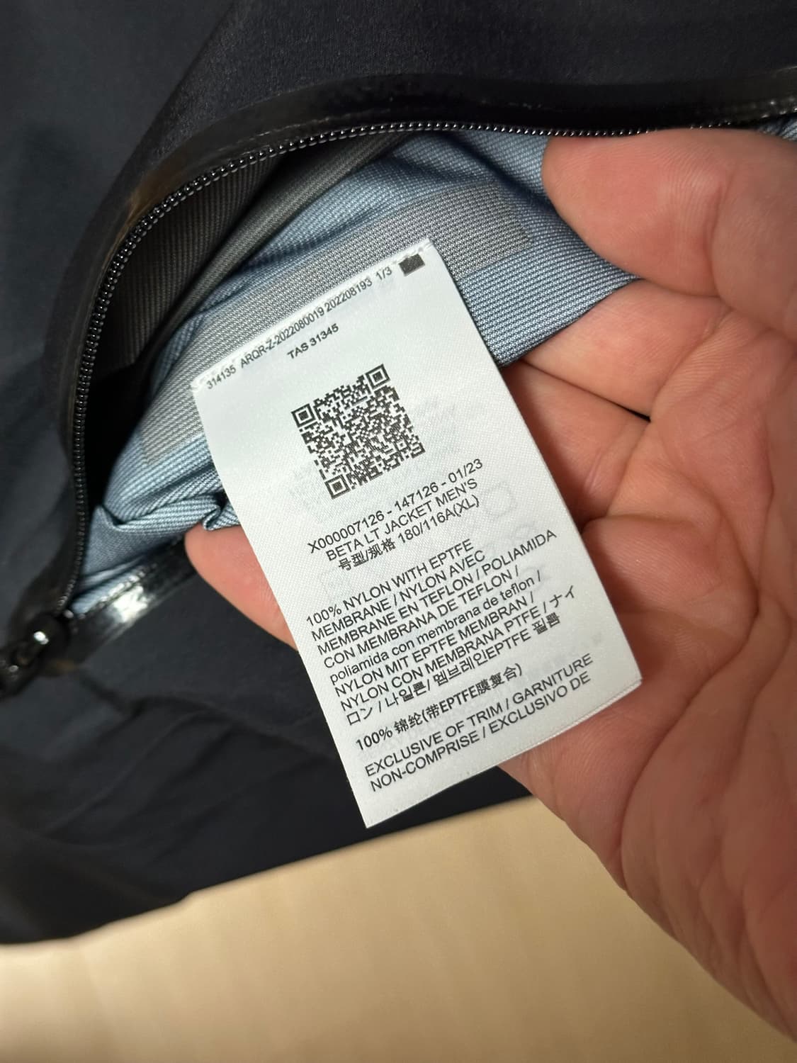 아크테릭스 베타LT 고어텍스 자켓 XL 블랙 상품이미지8