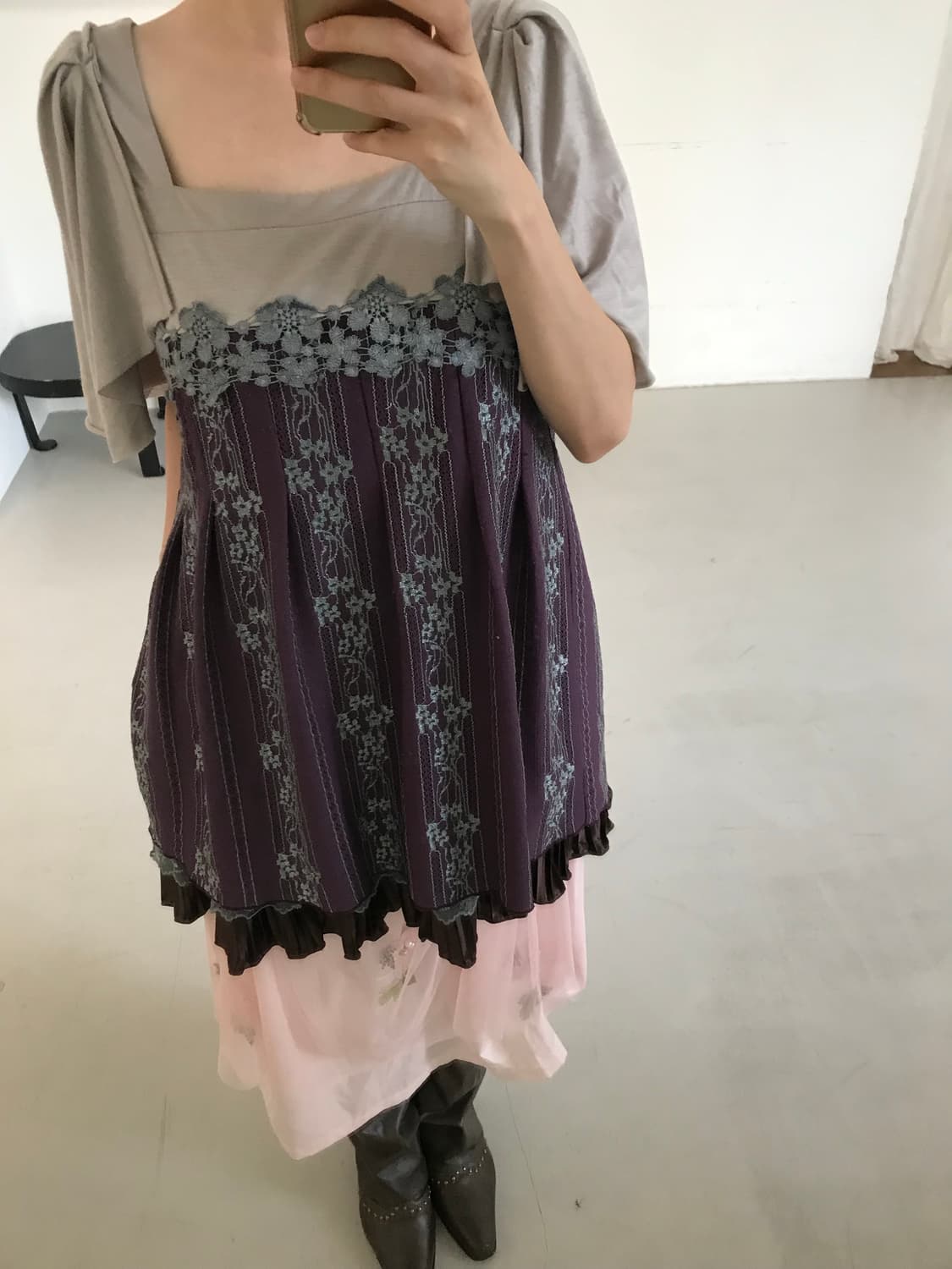 vintage pattern sha skirt 상품이미지8