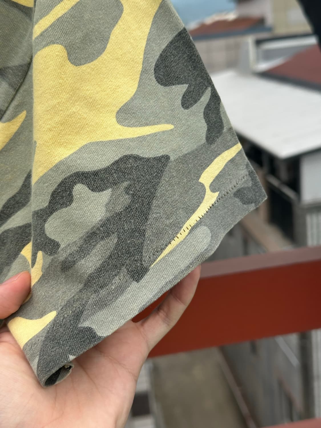 70s yellow camo t shirt  Anvil Rothco 상품이미지4