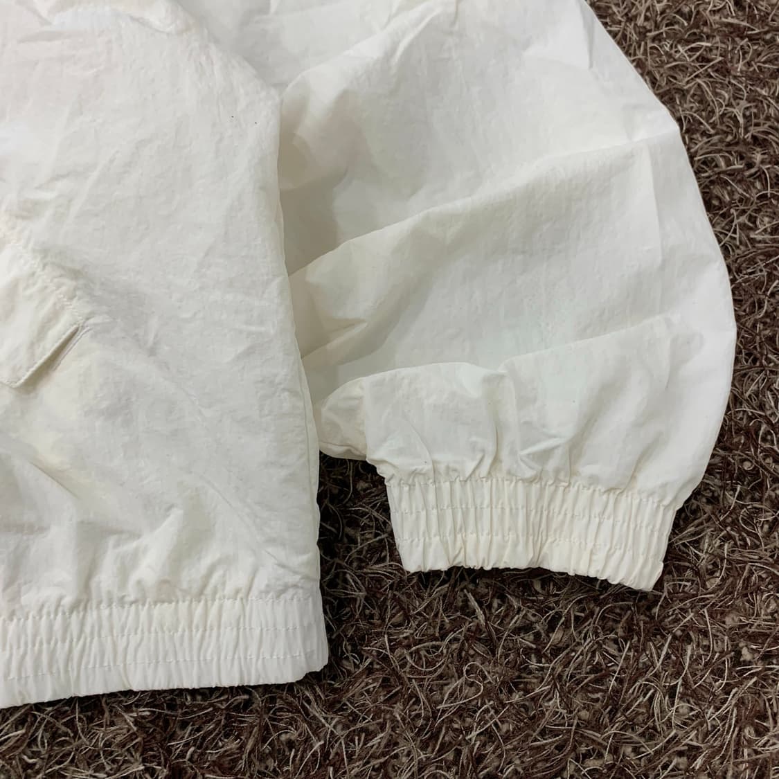 XL 아디다스 파이어버드 화이트 크롭 바람막이 자켓 상품이미지3