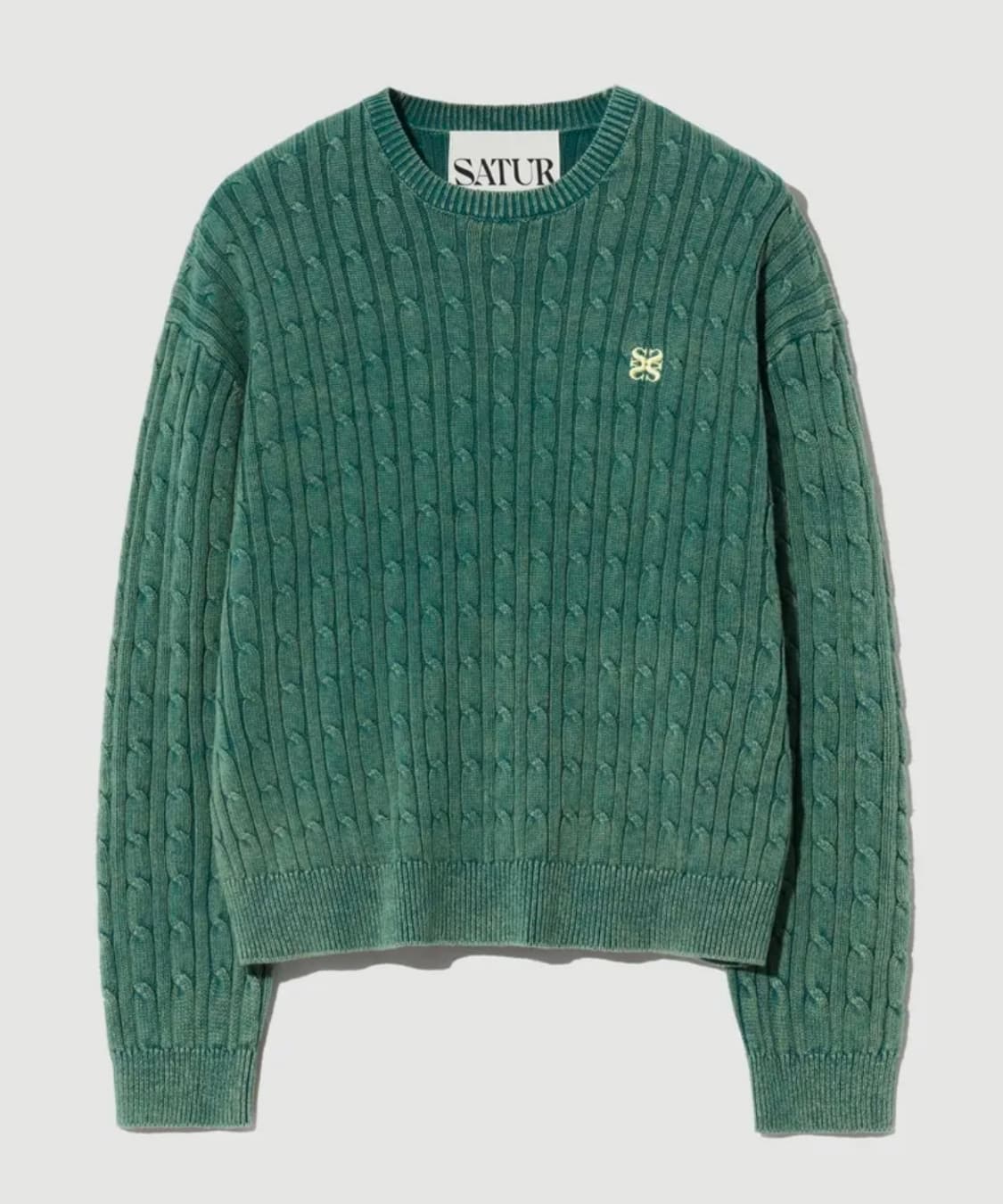 세터 클래식 다이드 케이블 니트 L 빈티지그린 상품이미지1
