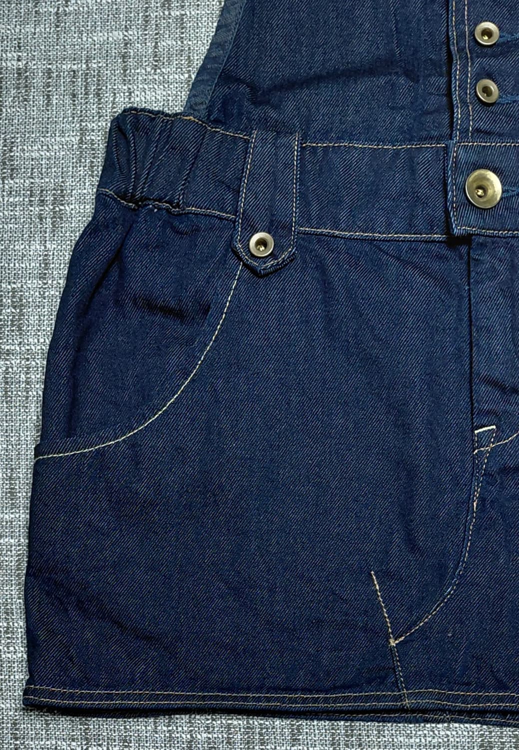 [M] BLUETO 블루토 데님 오버롤 원피스 스커트 상품이미지4