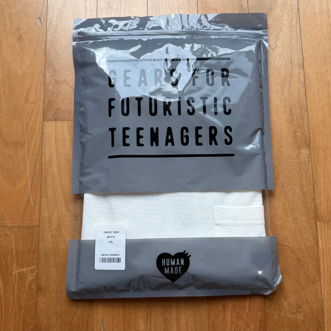 XXL 휴먼메이드 하트 포켓 티셔츠 화이트 압구정 한정 상품이미지2