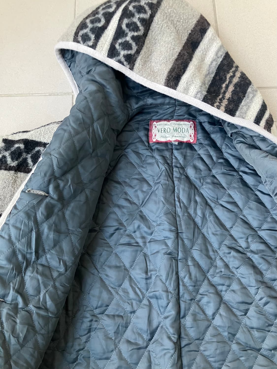 vero moda 네이티브 블랑켓 후드 코트 상품이미지3