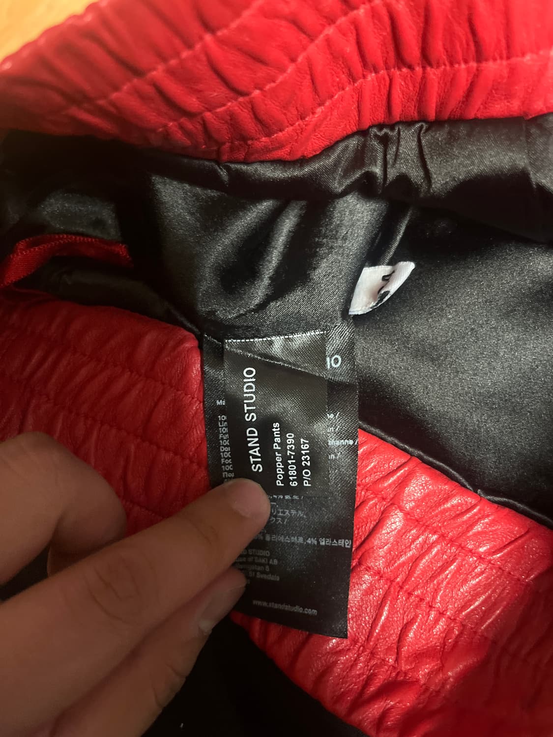 Stand studio 래더 팬츠 판매 상품이미지3