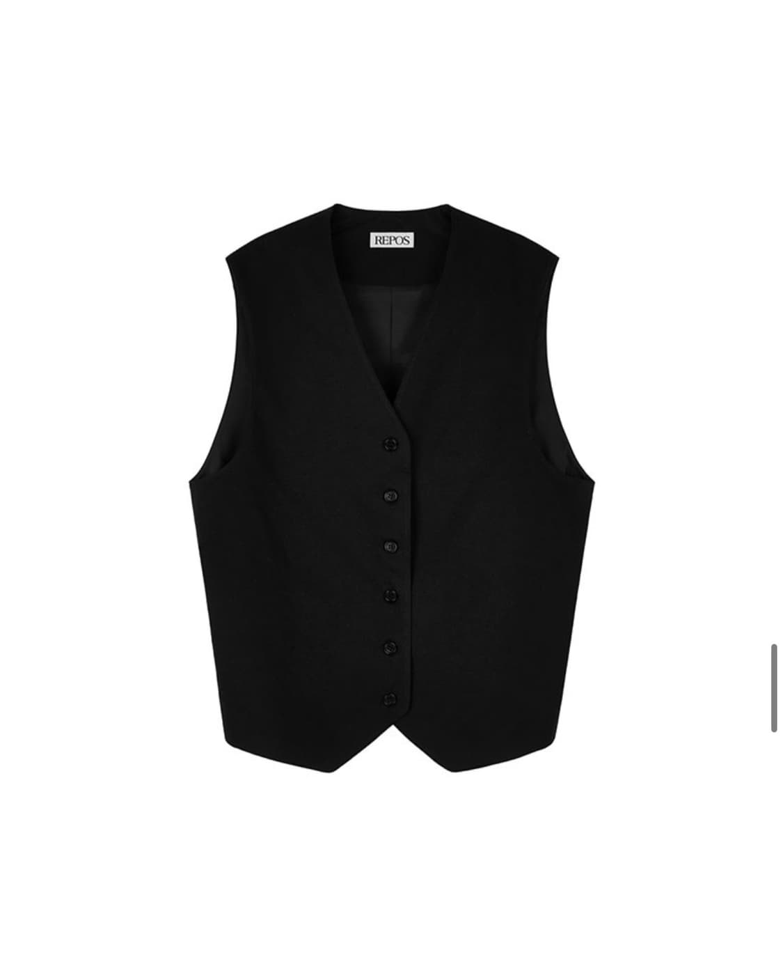 repos Over Cotton Vest Black 상품이미지5