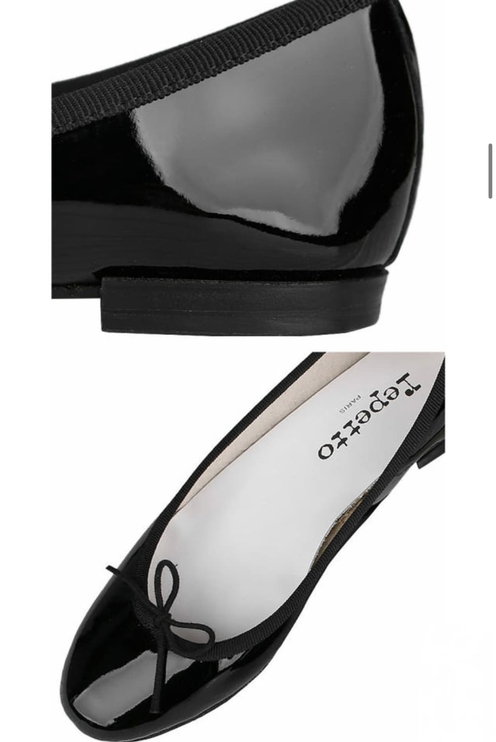 (새제품)레페토산드리옹 블랙애나멜 플랫슈즈 35 (구) 36 상품이미지2