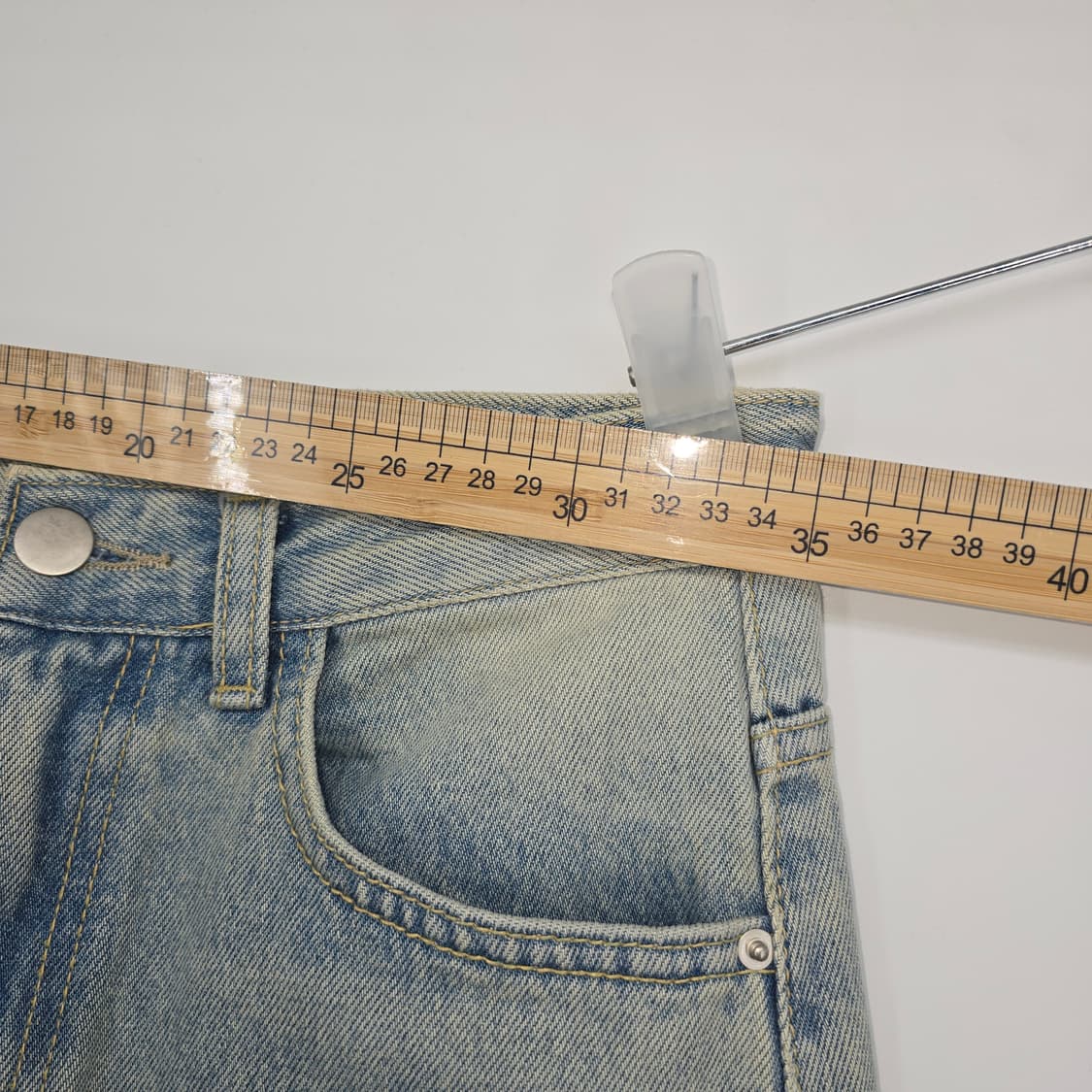 Pomelo 워싱 데님 와이드 팬츠 27 상품이미지3