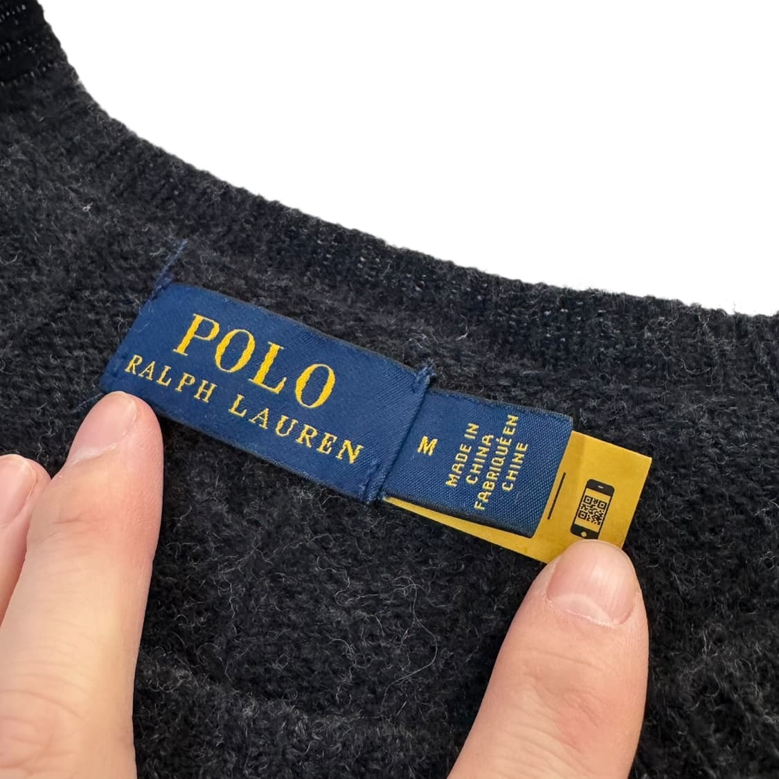 신형 여성 QR라벨 폴로 캐시미어 꽈배기 니트 상품이미지3