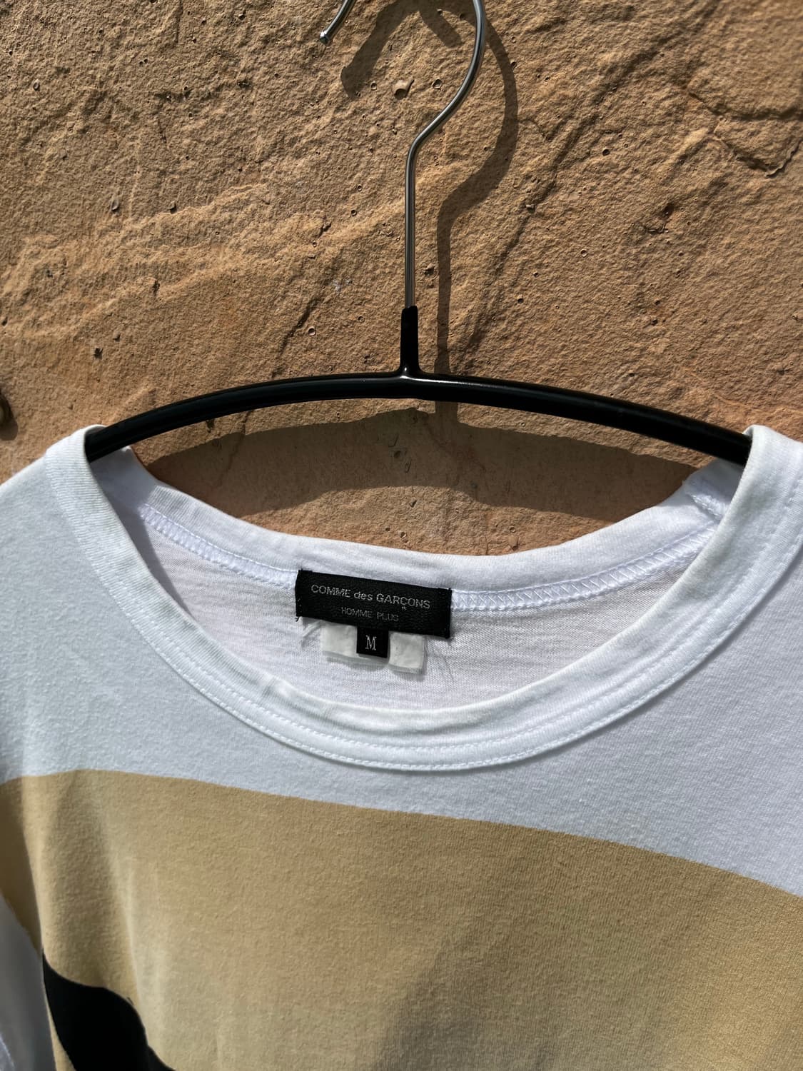 꼼데가르송 옴므 플러스 그래픽 패널 스트라이프 티셔츠 AD2012 상품이미지2