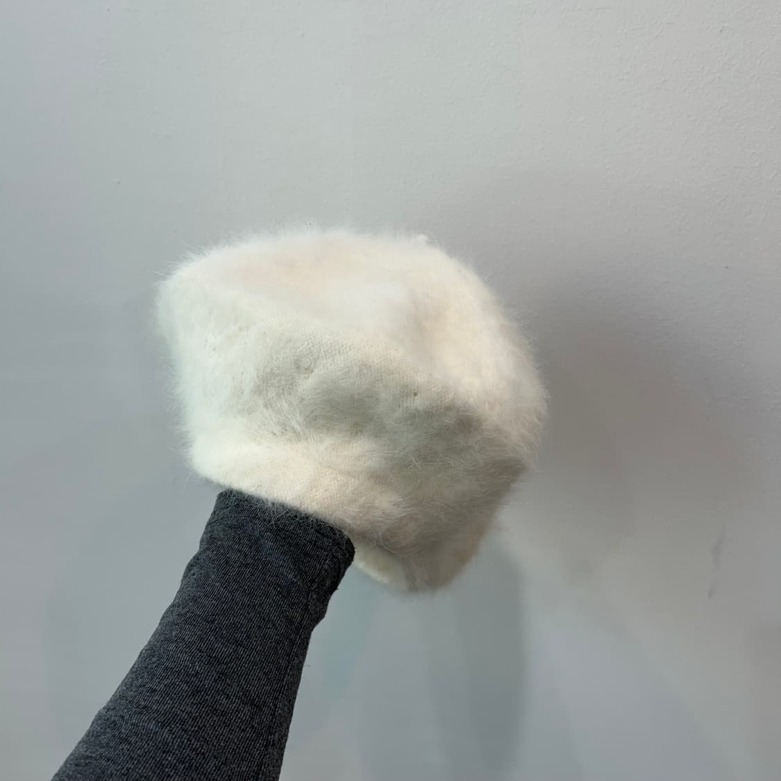 화이트 앙고라 베레모 상품이미지3