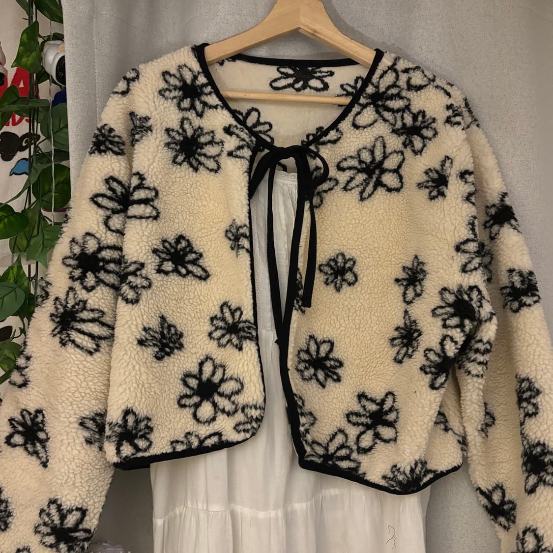 모리걸 빈티지 플라워 양털 아우터 상품이미지2