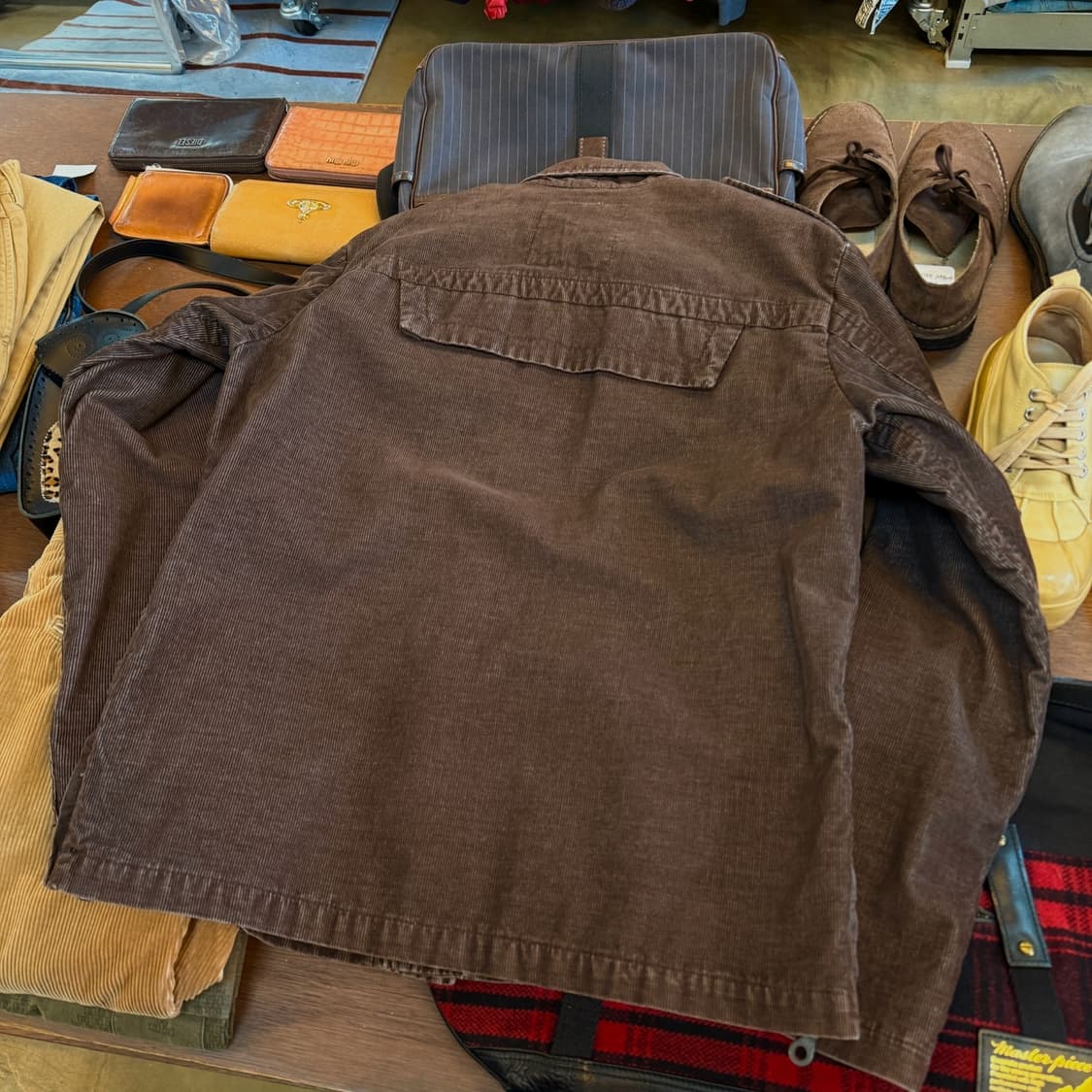 EVER USA 생산 코듀로이 레인패턴 안감 밀리터리 베이스 자켓 상품이미지5