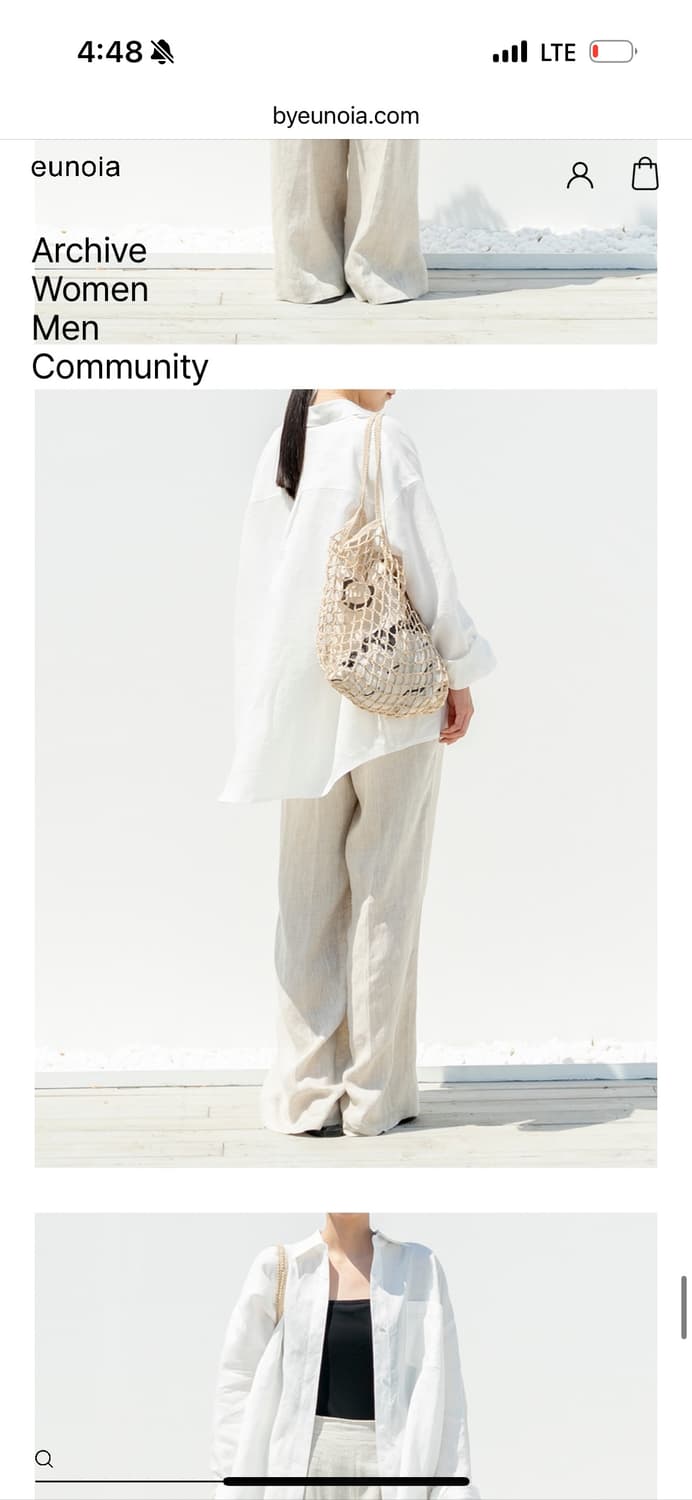 유노이아 린넨 대디 셔츠 화이트 상품이미지6