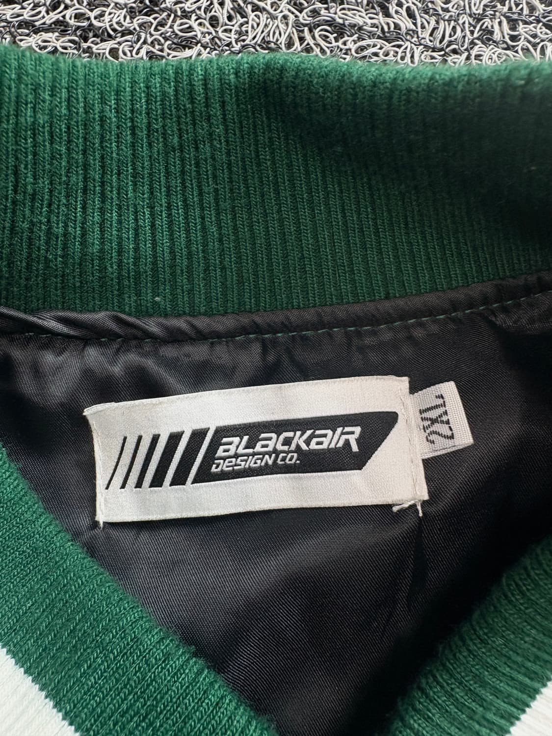 USA 스켈레톤 본 플리스 패치워크 스타디움 바시티 자켓 3822  상품이미지3